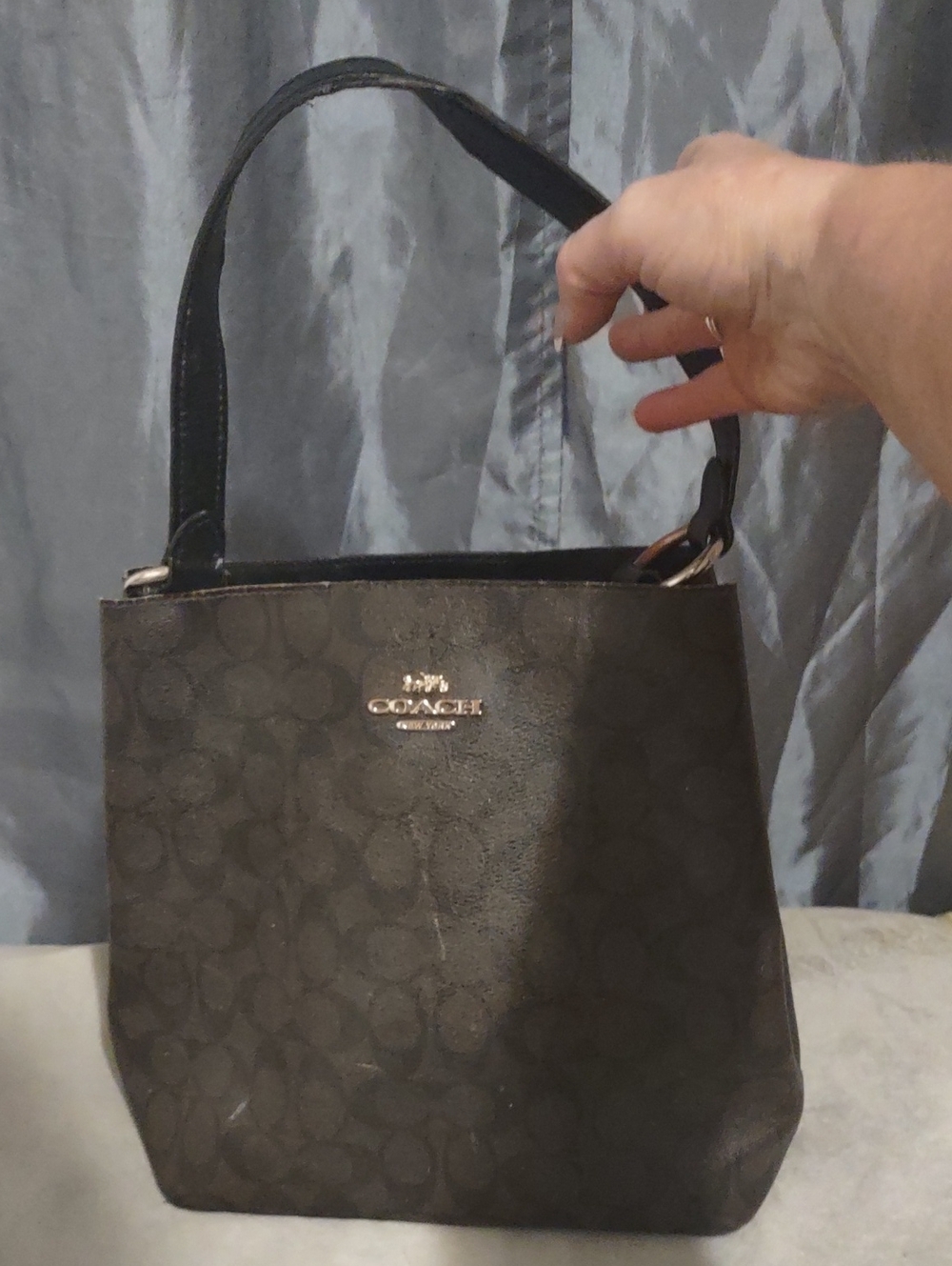Coach Black Signature Shoulder Bag